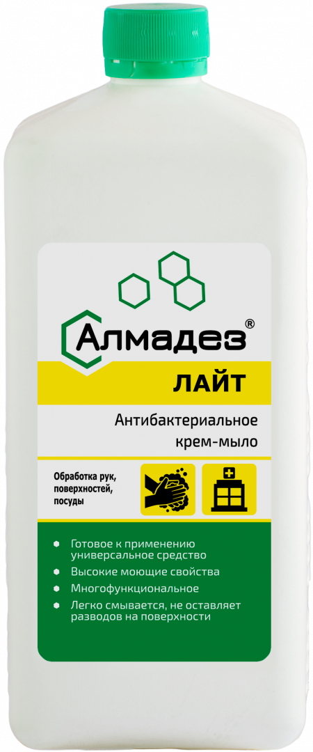 Крем-мыло антибактериальное Алмадез-Лайт, 1л. еврофлакон